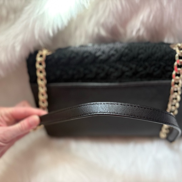 Karl Lagerfeld Black Crossbody Bag with Gold Chain and a little love. - Picture 6 of 10